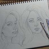 Mi Proyecto del curso: Sketchbook de retrato: explora el rostro humano. Un proyecto de Bocetado, Dibujo, Dibujo de Retrato, Dibujo artístico y Sketchbook de Mar Sotelo - 14.10.2021