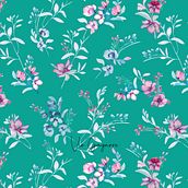 Flores vaporosas. Técnica: acuarela . Pattern Design, Fashion Design, Watercolor Painting, and Traditional illustration project by Virginia Soriano Gayarre - 10.15.2021