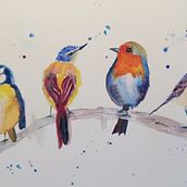 My project in Artistic Watercolor Techniques for Illustrating Birds course. Un proyecto de Ilustración tradicional, Pintura a la acuarela, Dibujo realista e Ilustración naturalista				 de Sophie Chambon - 15.10.2021