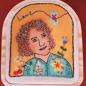 Meu projeto do curso: Criação de retratos bordados com aquarela. Painting, Watercolor Painting, and Embroider project by erikacoracini22 - 10.13.2021