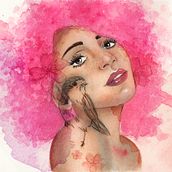 My project in Illustrated Portrait in Watercolor course. Ilustração tradicional, Artes plásticas, Pintura, Desenho, Pintura em aquarela, Desenho de retrato, e Desenho artístico projeto de Chiara Sardelli - 16.10.2021