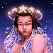 My project in Digital Fantasy Portraits with Photoshop course. Traditional illustration, Drawing, Digital Illustration, Portrait Drawing, Digital Drawing, and Digital Painting project by Janina Pureca - 10.15.2021