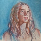 Mi Proyecto del curso: Retrato artístico en acuarela. Fine Arts, Painting, Watercolor Painting, and Portrait Drawing project by miriam_him - 10.16.2021