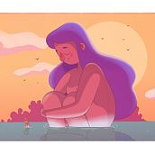 GIANT WOMAN. Traditional illustration, Digital Drawing, Character Design, and Concept Art project by Rabbit's Hollow - 02.08.2021