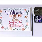 Brillar hasta el final Ein Projekt aus dem Bereich H, Lettering, Lettering und Aquarellmalerei von Kathia Minaya - 16.10.2021