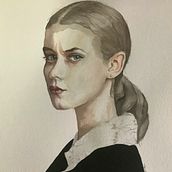 Watercolour portrait. Projekt z dziedziny  Malarstwo użytkownika janehopem - 18.10.2021