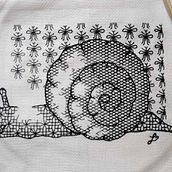 Introducción al bordado en blackwork - Proyecto final caracol . % Luiza Clara Da Silva Leite tarafından hazırlanan Nakış projesi - 10.18.2021
