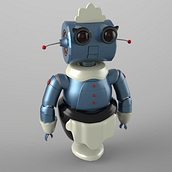 Robotina (Los supersónicos) - Modelado, texturizado y render 3D. 3D Modeling, and 3D Design project by Ivana Florencia Miceli - 10.18.2021
