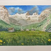 My project in Natural Landscapes in Watercolor course. Un projet de Beaux Arts, Peinture , et Aquarelle de Erica Berta - 18.10.2021