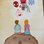 Mi Proyecto del curso: Ilustración infantil con acuarela. Un proyecto de Ilustración tradicional, Bellas Artes, Pintura, Dibujo, Pintura a la acuarela e Ilustración infantil de mariamovi - 19.10.2021