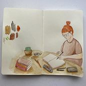 My project in Exploratory Sketchbook: Find Your Drawing Style course . % Polina Svibovich tarafından hazırlanan Geleneksel illüstras, on, Eskiz çizimi, Yaratıcılık, Çizim, Sulubo, a Resim, Eskiz defteri, Guaj Bo, Ve ama projesi - 10.18.2021