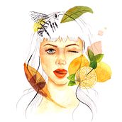My project in Illustrated Portrait in Watercolor course. Un proyecto de Ilustración tradicional, Bellas Artes, Pintura, Dibujo, Pintura a la acuarela, Dibujo de Retrato y Dibujo artístico de muihongjeung - 18.10.2021