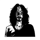 Chris Cornell Portrait Black Work. Tattoo Design, Traditional illustration, and Digital Illustration project by matteo.canonaco - 10.20.2021