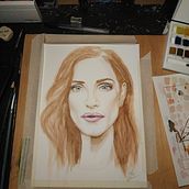 Mi Proyecto del curso: Retrato artístico en acuarela. Fine Arts, Painting, Watercolor Painting, and Portrait Drawing project by Eloy Martínez González - 10.20.2021