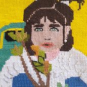 Mi Proyecto del curso: Creación de retratos en punto de cruz. Embroider, Decoration, and Crochet project by Andrea Urquiza - 10.20.2021