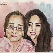 Mi Proyecto del curso: Retrato en acuarela a partir de una fotografía/ ig @martinaicazart. Traditional illustration, Watercolor Painting, and Portrait Drawing project by Gabriela Icaza - 10.21.2021