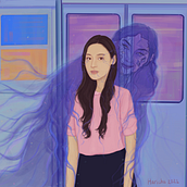 Train themed magazine illustrations. Traditional illustration, Digital Illustration, Stor, telling, and Artistic Drawing project by Haricha Abdaal - 10.21.2021