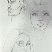 Meu projeto do curso: Caderno de retratos: explore o rosto humano Ein Projekt aus dem Bereich Skizzenentwurf, Zeichnung, Porträtzeichnung, Artistische Zeichnung und Sketchbook von Guilherme Reis - 19.07.2021