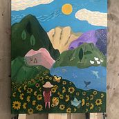 Sunflower girl Ein Projekt aus dem Bereich Traditionelle Illustration und Malerei von Aylin Apaydin - 21.10.2021