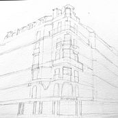 My project in Architectural Sketching with Watercolor and Ink course. Sketching, Drawing, Watercolor Painting, Architectural Illustration, Sketchbook & Ink Illustration project by Joao Monteiro - 10.22.2021