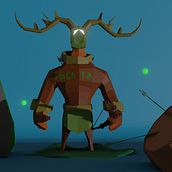 Proyecto Fin de Curso: "Personaje Low Poly" . 3D, pemodelan 3D, Video Game, desain Karakter 3D, Dan Desain Game proyek oleh Manuel Delgado - 10.23.2021