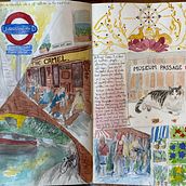 My project in Watercolor Travel Journal course. Un projet de Illustration traditionnelle, Aquarelle, Illustration architecturale , et Carnet de croquis de Erica Berta - 23.10.2021