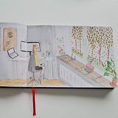 My project in Exploratory Sketchbook: Find Your Drawing Style course. Projekt z dziedziny Trad, c, jna ilustracja, Sketching, Kreat, wność,  R, sunek, Malowanie akwarelą, Sketchbook i Malowanie gwaszami użytkownika Natalia Santana Faria - 23.10.2021