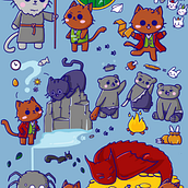 The Kawaii Hobbit . Un proyecto de Ilustración tradicional, Diseño de personajes, Ilustración digital y Manga de maria.hytti - 19.10.2021