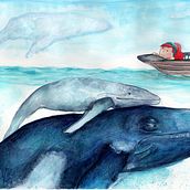 Dreaming of whales. Traditional illustration project by Sofi Fortunato - 10.24.2021