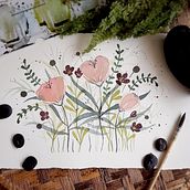Mon projet du cours : Création d’une composition florale à l’aquarelle. Traditional illustration, Fine Arts, Painting, Watercolor Painting, Botanical Illustration, and Naturalistic Illustration project by ln.blanchard - 10.25.2021