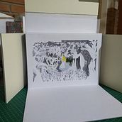 Alicia dialogando con las flores. Paper Craft project by Maria Cristina Rojas - 10.23.2021