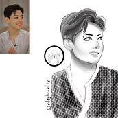 Jungkook from BTS. Een project van Traditionele illustratie,  Tekening y  Creativiteit van Leilani Pérez - 24.10.2021