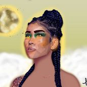 Final project in Digital Fantasy Portraits with Photoshop course. Traditional illustration, Drawing, Digital Illustration, Portrait Drawing, Digital Drawing, and Digital Painting project by Tazia R. - 10.25.2021