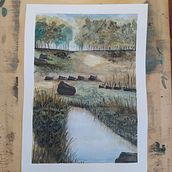 Il mio progetto del corso: Paesaggi naturali ad acquerello. Artes plásticas, Pintura, e Pintura em aquarela projeto de menottivalentina - 26.10.2021