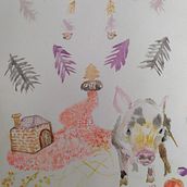 My project in Introduction to Children’s Illustration course. Un projet de Illustration traditionnelle, Beaux Arts, Peinture, Dessin au cra, on, Dessin, Aquarelle, Illustration jeunesse , et Narration de Kym Wilson-de Roze - 26.10.2021