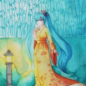 Proyecto Ilustración en acuarela con influencia japonesa. Drawing, Traditional illustration, and Watercolor Painting project by daniela.ortiz.fabian - 10.26.2021