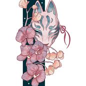 Fantasy Illustration in Your Own Style course - Kitsune. Traditional illustration, Drawing, Digital Illustration, Watercolor Painting, and Color Theor project by Andrea - 10.26.2021