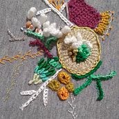 Mi Proyecto del curso: Técnicas avanzadas de bordado: puntadas y composiciones con volumen. Un projet de Broderie de gerez_gabriela - 26.10.2021