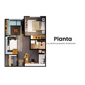 Mi Proyecto del curso: Diseño de interiores de principio a fin, Apt buscando amplitud, innovador e iluminado, dando tonos oscuros en ciertos espacios a destacar de igual forma contrastando con tonos cálidos de la madera . Interior Design, Interior Architecture & Interior Decoration project by anabrealf - 10.23.2021