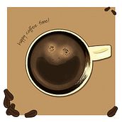 Coffee time. Un progetto di Illustrazione tradizionale, Illustrazione vettoriale e Illustrazione digitale di Aga Elbert - 27.10.2021