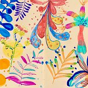 My project in Illustration Techniques to Unlock your Creativity course. Un proyecto de Diseño, Ilustración tradicional, Bellas Artes, Pintura, Creatividad, Creatividad con niños y Sketchbook de Elina Faur - 27.10.2021