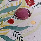 Mon projet du cours : Création d’une composition florale à l’aquarelle. Traditional illustration, Fine Arts, Painting, Watercolor Painting, Botanical Illustration, and Naturalistic Illustration project by Noémie - 10.31.2021