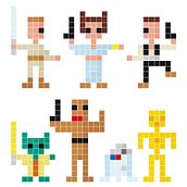 Star Wars Simple Pixel Art. Pixel Art e Ilustração vetorial projeto de Alfred Belda Espinar - 05.03.2017