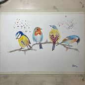 Mi Proyecto del curso: Acuarela artística para ilustración de aves. Een project van Traditionele illustratie, Aquarelschilderen, Realistische tekening y Naturalistische illustratie van Andres Perez - 28.10.2021