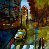 Mi Proyecto del curso: Paisajes urbanos en acuarela. Un progetto di Pittura ad acquerello, Belle arti, Illustrazione architettonica e Design di Cin Thya - 28.10.2021