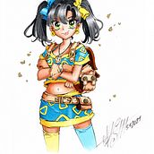 Copic colouring of lineart by Nashi. Traditional illustration project by Dave Astels - 10.28.2021