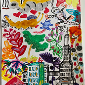 My project in Illustration Techniques to Unlock your Creativity course. Design, Traditional illustration, Fine Arts, Painting, Creativit, Creating with Kids, and Sketchbook project by Olga Rutkowiak-Krawczyk - 10.29.2021