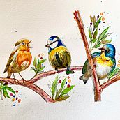 Il mio progetto del corso: Acquerello artistico per illustrazione di animali: gli uccelli. Un proyecto de Ilustración tradicional, Pintura a la acuarela, Dibujo realista e Ilustración naturalista				 de pigra68 - 29.10.2021