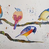 Mi Proyecto del curso: Acuarela artística para ilustración de aves. Traditional illustration, Watercolor Painting, Realistic Drawing, and Naturalistic Illustration project by edesca76 - 10.29.2021