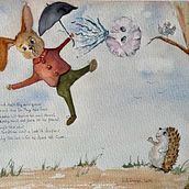 My project in Animal Characters in Watercolor for Children’s Books course. Traditional illustration, Fine Arts, Painting, Drawing, Watercolor Painting, Children's Illustration, and Narrative project by Helen Howell - 10.29.2021